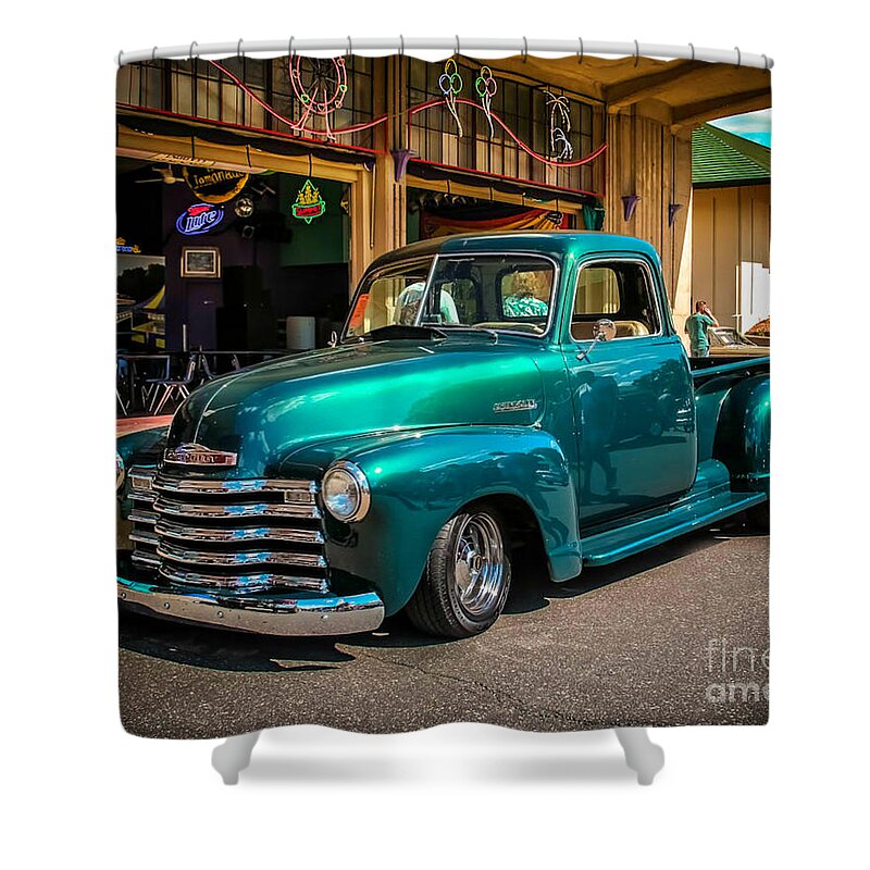 Truck Shower Curtain featuring the photograph Green Dreams by Perry Webster