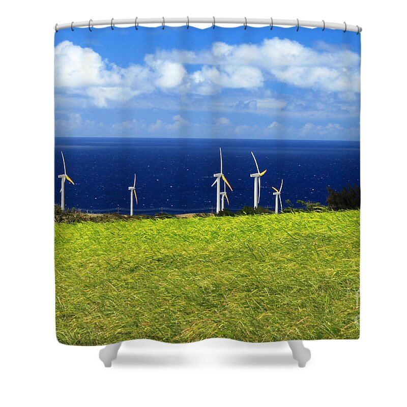 Alternative Shower Curtain featuring the photograph Green Energy by James Eddy