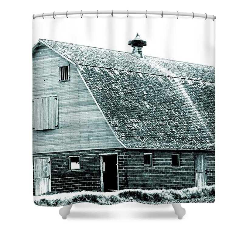 Barn Shower Curtain featuring the photograph Green Field Barn by Julie Hamilton