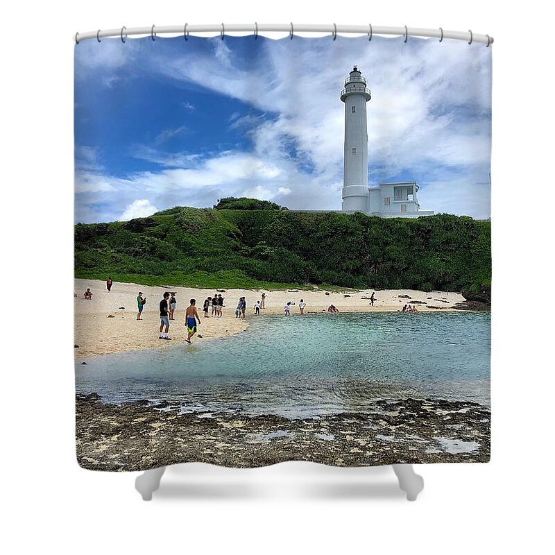 Green Island Shower Curtain featuring the photograph Green Island Beach by Brian Eberly