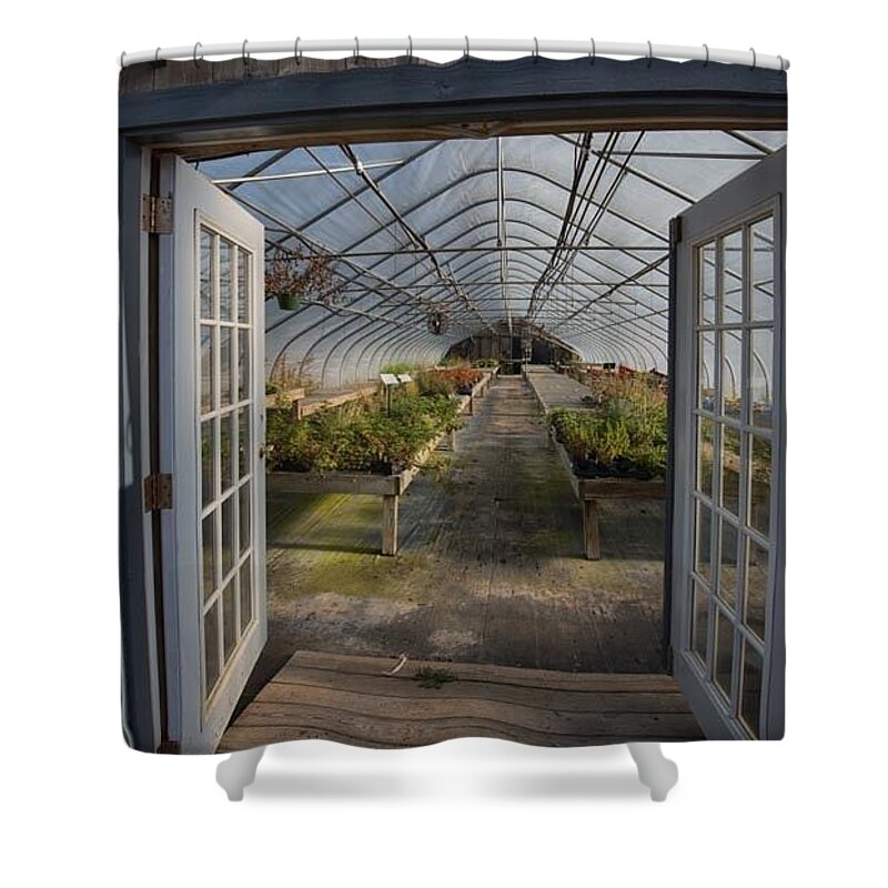 Greenhouse Shower Curtain featuring the photograph Greenhouse by Patricia Dennis