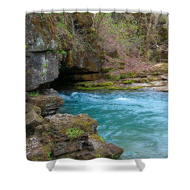 Missouri Shower Curtain featuring the photograph Greer Spring by Steve Stuller