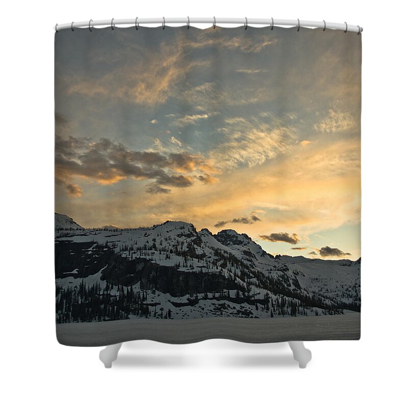 Mountain Shower Curtain featuring the photograph Grey Wolf Lake by Jedediah Hohf