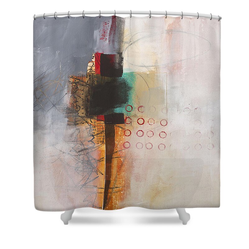 Jane Davies Shower Curtain featuring the painting Grid 11 by Jane Davies