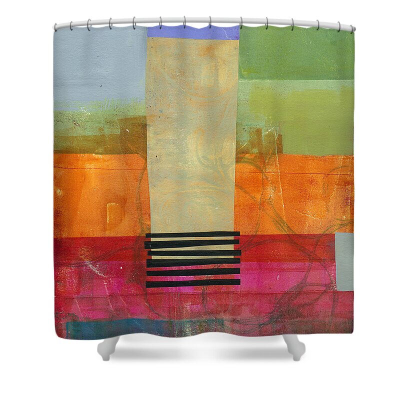  Shower Curtain featuring the painting Grid Print 11 by Jane Davies