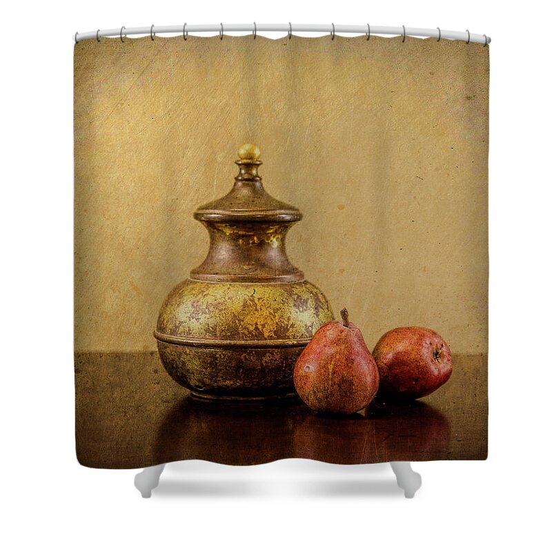 Texture Shower Curtain featuring the photograph Grit and Pears by Rebecca Raybon