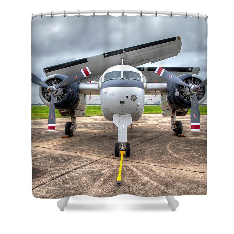 2012 Shower Curtain featuring the photograph Grumman S2F-1 Tracker by Tim Stanley