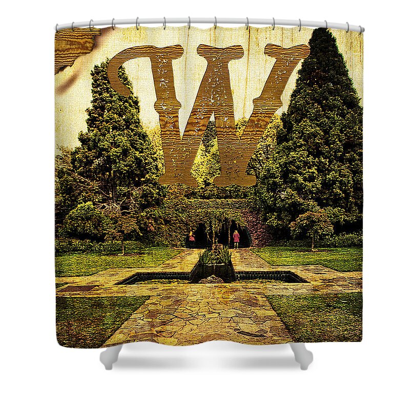 Melbourne Shower Curtain featuring the photograph Grungy Melbourne Australia Alphabet Series Letter W Pioneer Wome by Beverly Claire Kaiya