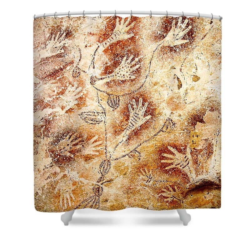 Gua Tewet Shower Curtain featuring the digital art Gua Tewet - Tree of Life by Weston Westmoreland