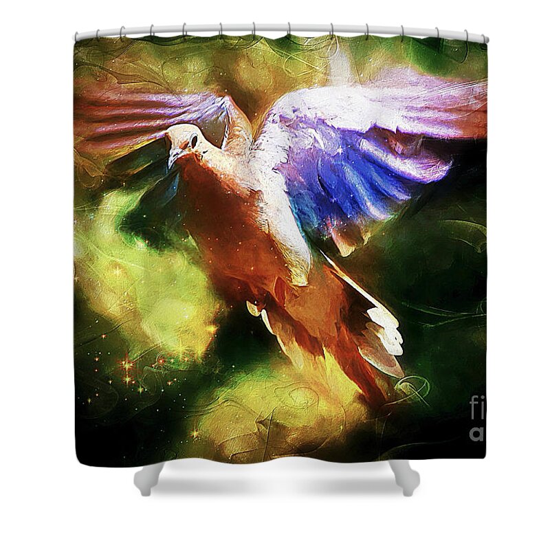 Angel Shower Curtain featuring the photograph Guardian Angel by Tina LeCour