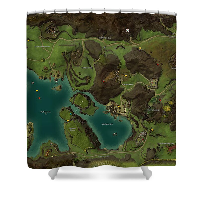 Guild Wars 2 Shower Curtain featuring the digital art Guild Wars 2 by Super Lovely