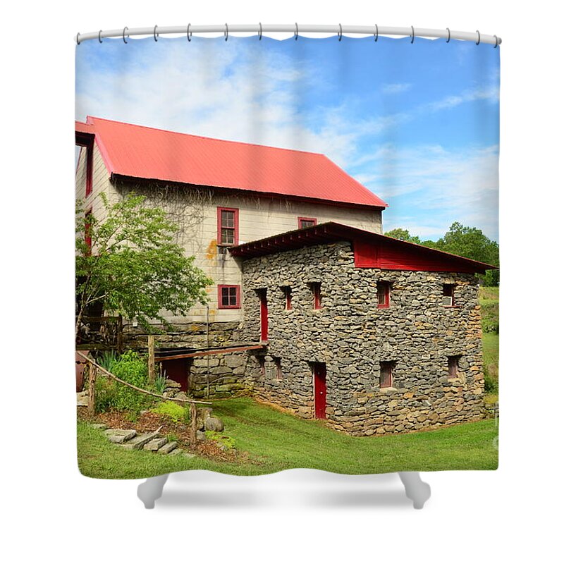 Grist Mill Shower Curtain featuring the photograph Guilford Grist Mill - 2 by Bob Sample