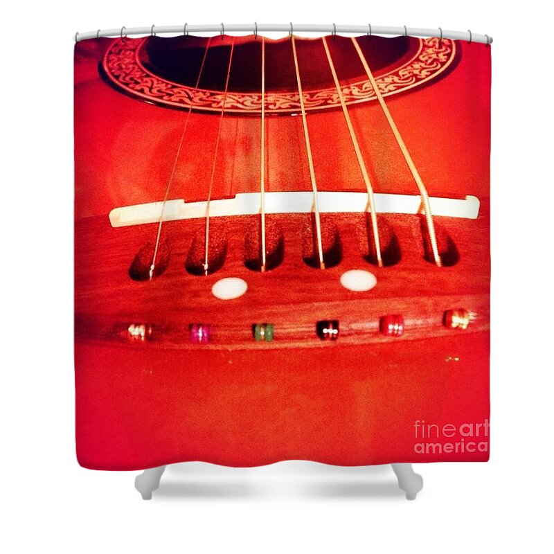 Guitar Shower Curtain featuring the photograph Guitar by Denise Railey