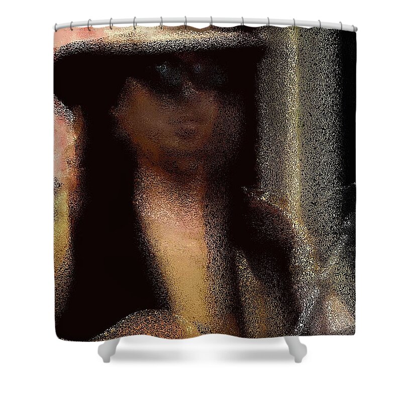 Wall Art Shower Curtain featuring the photograph Guitarist in New Orleans by Coke Mattingly