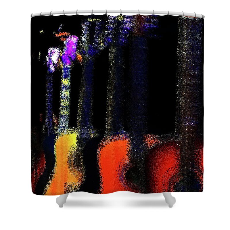 Guitars Shower Curtain featuring the photograph Guitars by Coke Mattingly