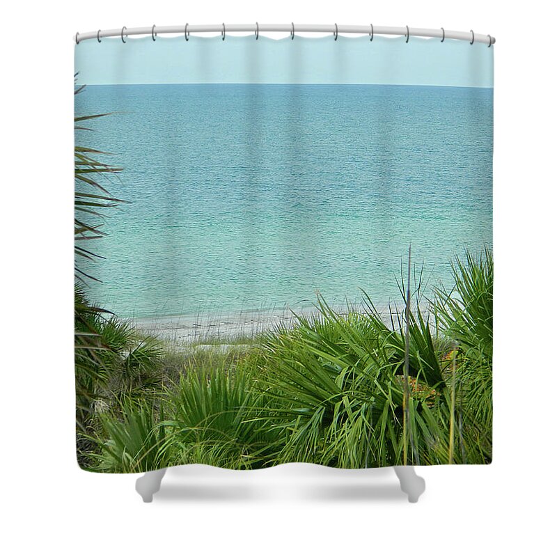 Gulf Of Mexico View From Fort De Soto Shower Curtain featuring the photograph Gulf of Mexico View from Fort De Soto by Emmy Vickers