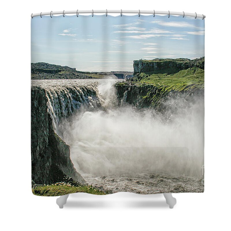 Waterfall Shower Curtain featuring the photograph Gullfoss waterfall Iceland by Patricia Hofmeester