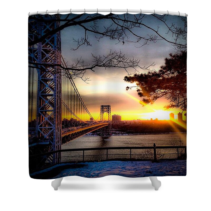 Fine Art Shower Curtain featuring the photograph Gwb_hdr_1031 by Will Vaultz