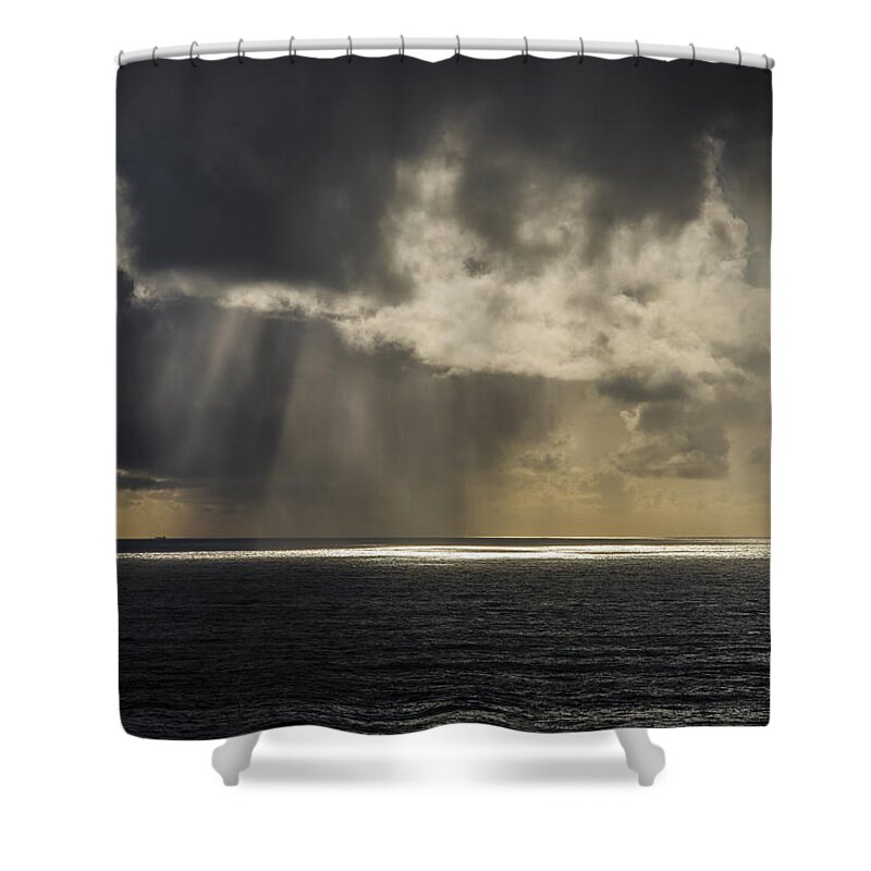 Clouds Shower Curtain featuring the photograph Hail at Sea by Robert Potts