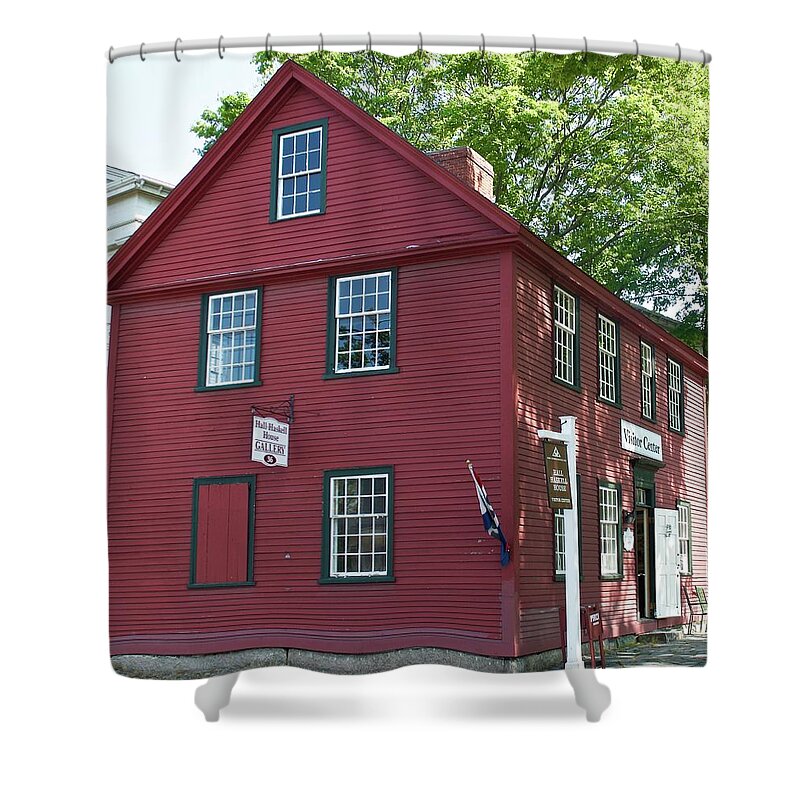 New England Shower Curtain featuring the photograph Hall Haskell House by Caroline Stella