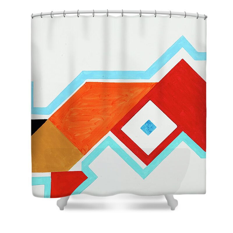 Abstract Shower Curtain featuring the painting Halleluja - Part IX by Willy Wiedmann