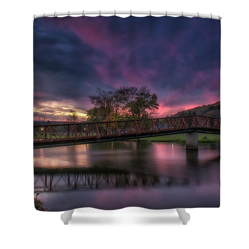 Hamlin Shower Curtain featuring the photograph Hamlin Lake Sunset by Wade Aiken
