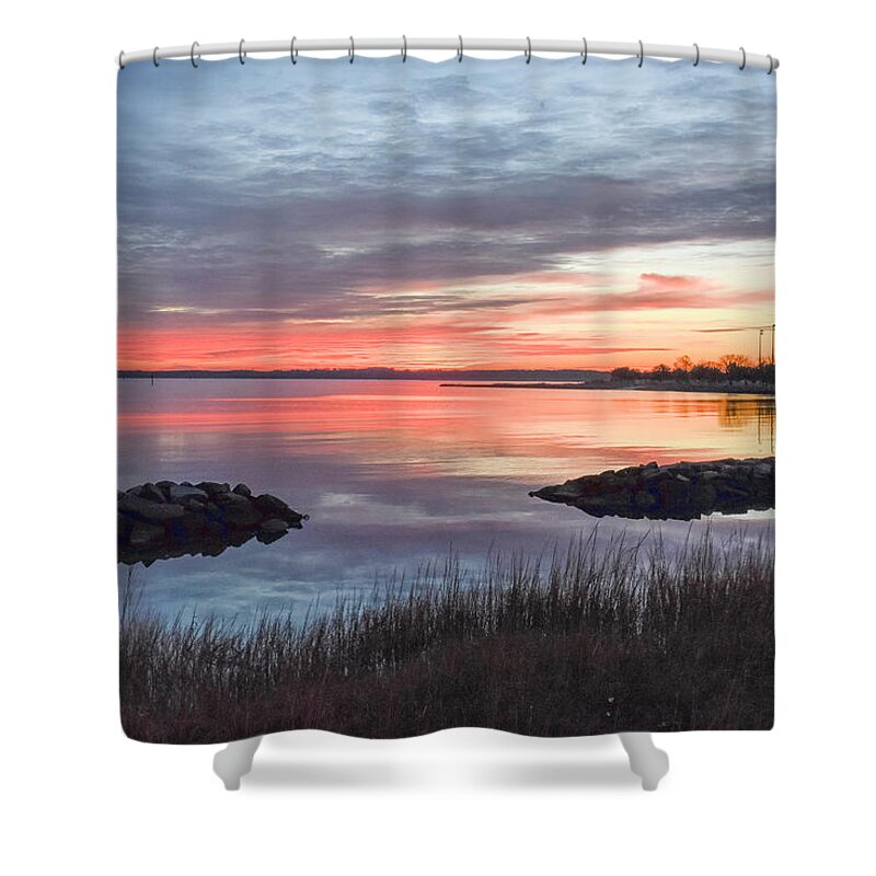 Sunrise Shower Curtain featuring the photograph Hampton Sunrise by Doug Ash