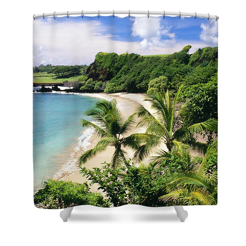 Beach Art Shower Curtain featuring the photograph Hana Coast, Hamoa Beach by Dana Edmunds - Printscapes
