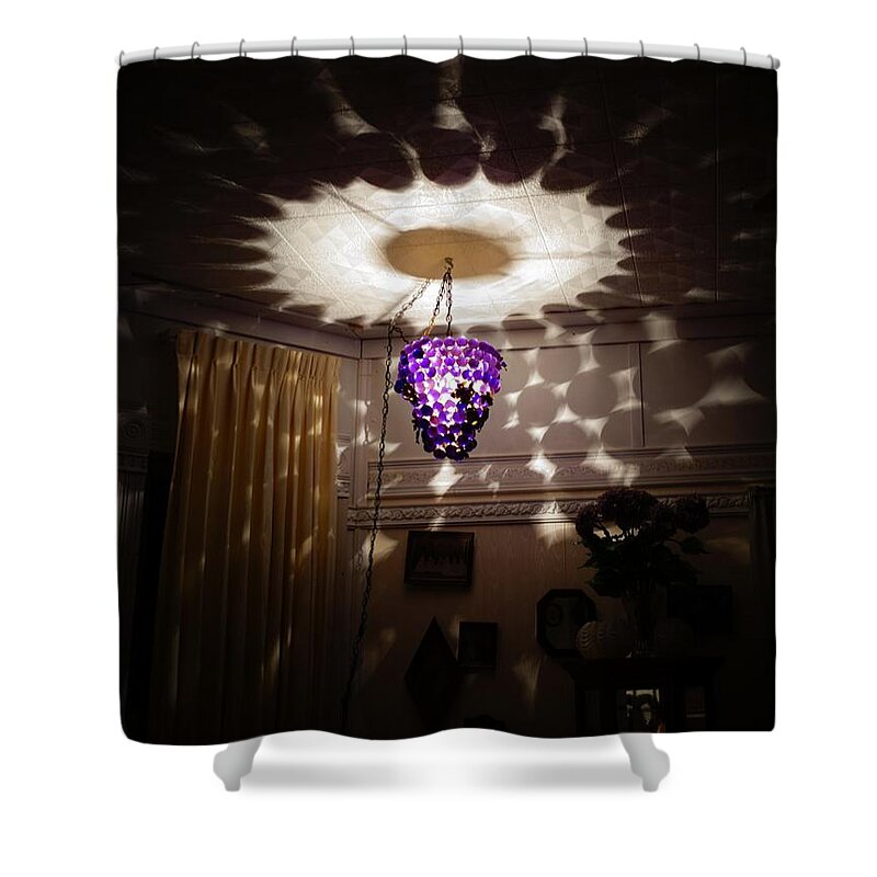Lamp Shower Curtain featuring the photograph Hanging Lamp by Deborah D Russo
