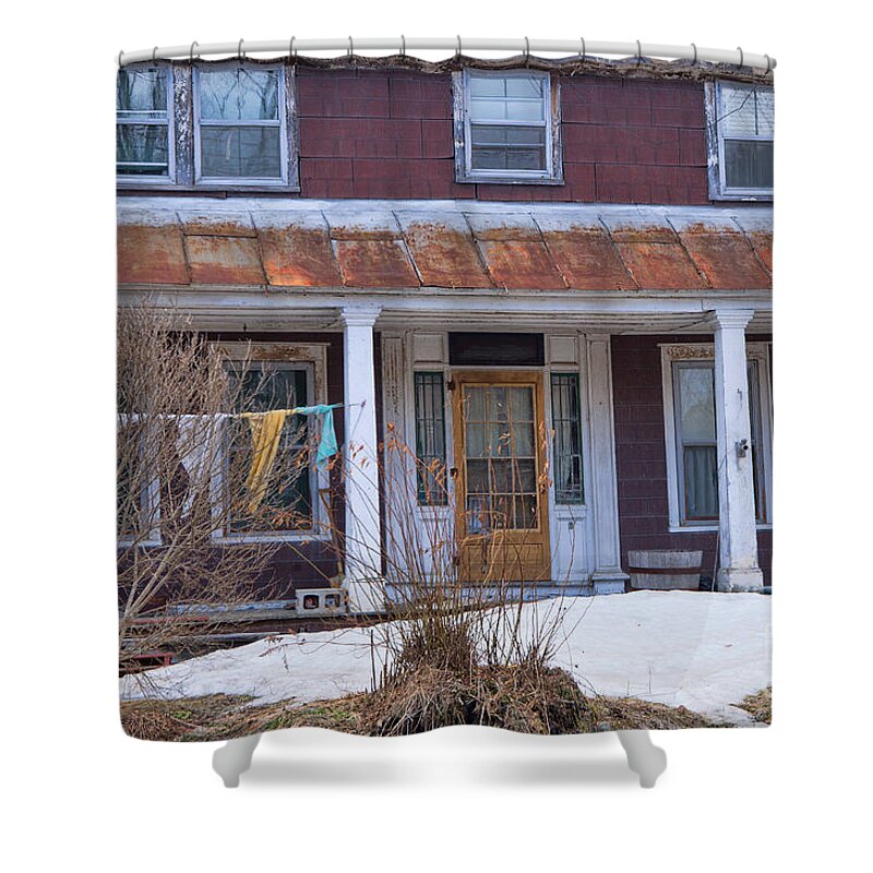 Winter Shower Curtain featuring the photograph Hanging Out to Dry by Alana Ranney