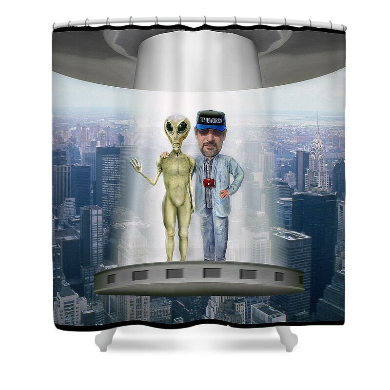 Alien Shower Curtain featuring the photograph Hanging With G 2 by Mike McGlothlen