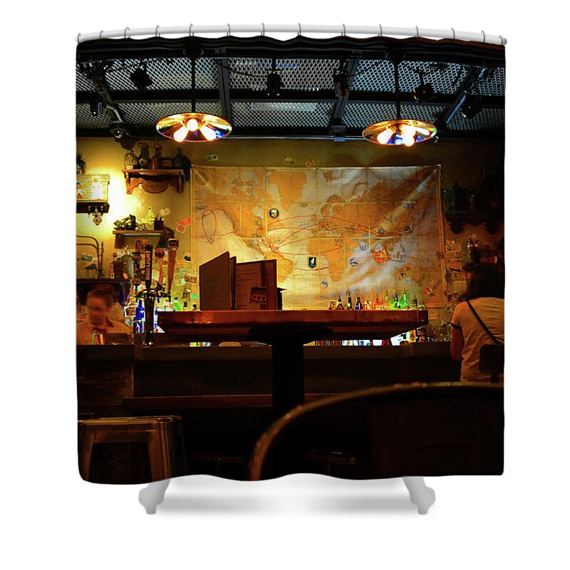 Hangar Bar Shower Curtain featuring the photograph Hanging with Jock by David Lee Thompson