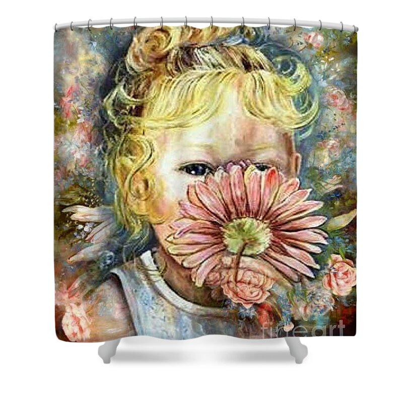 Hannah Shower Curtain featuring the painting Hannah by Ryn Shell