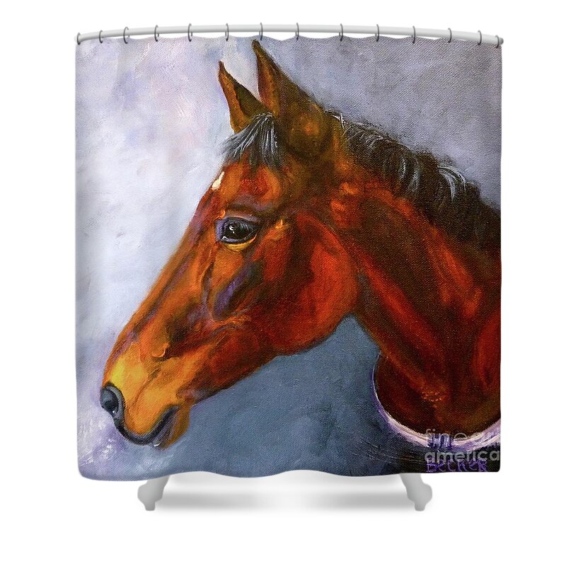 Hanoverian Shower Curtain featuring the painting Hanoverian Bay by Susan A Becker