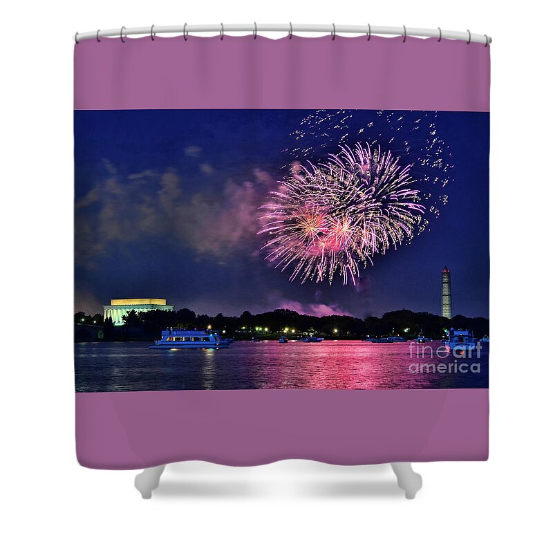 Happy Bithday America Shower Curtain featuring the photograph Happy Birthday America # 2 by Allen Beatty