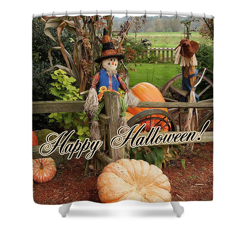 Happy Halloween Shower Curtain featuring the photograph Happy Halloween by Victoria Harrington
