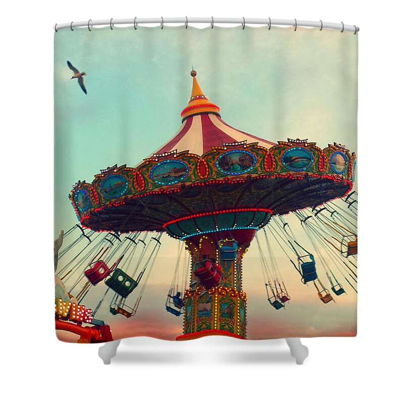 Swing Shower Curtain featuring the photograph Happy Swing by Beth Ferris Sale