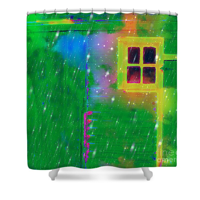 Door Shower Curtain featuring the photograph Happy Window by Julie Lueders 