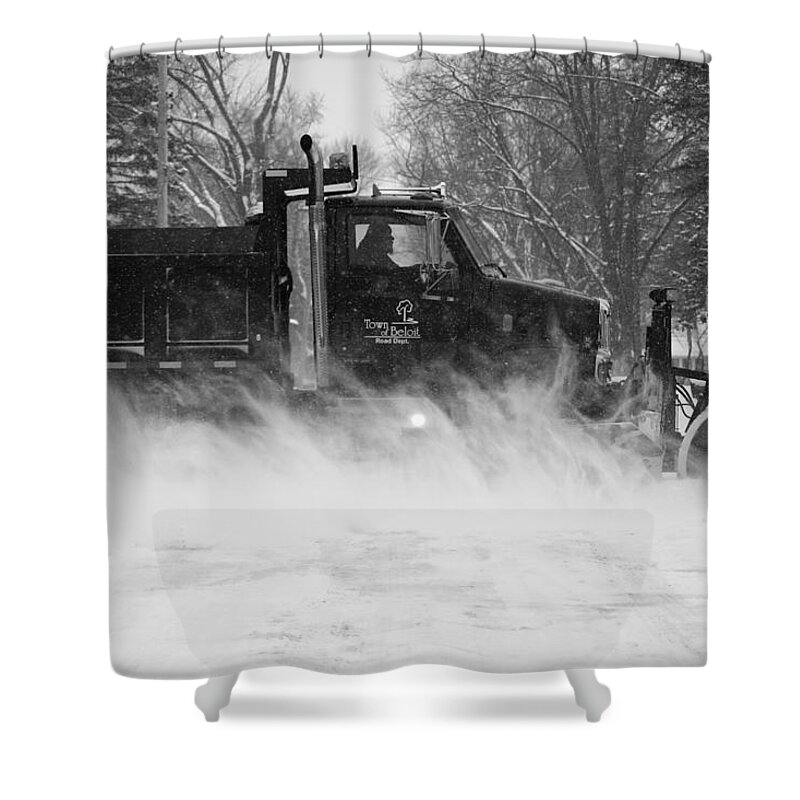 Plow Shower Curtain featuring the photograph Hard at Work by Viviana Nadowski