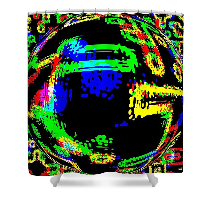 Abstract Shower Curtain featuring the digital art Harmony 13 by Will Borden