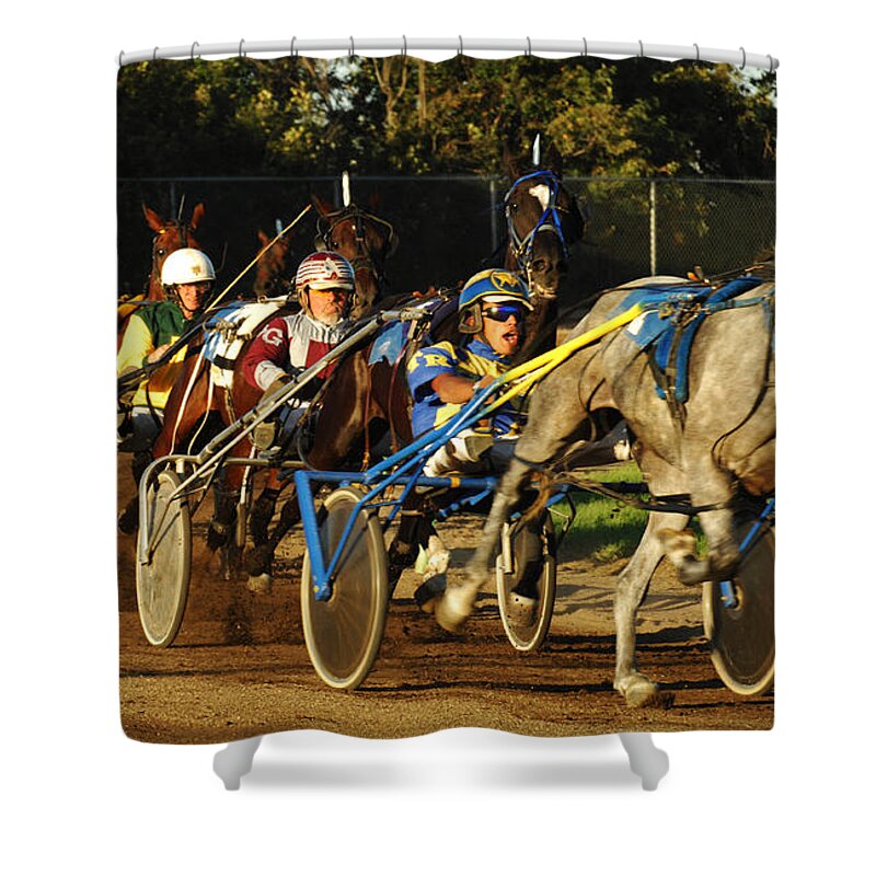 Harness Racing Shower Curtain featuring the photograph Harness Racing 11 by Bob Christopher