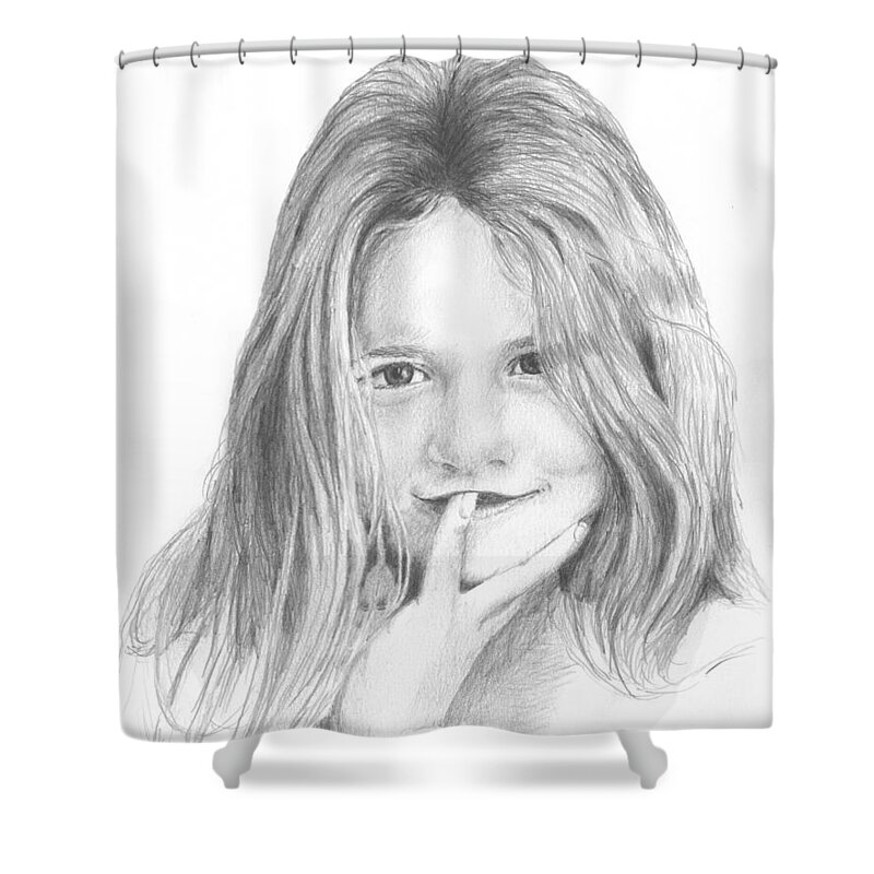 Girl Shower Curtain featuring the photograph Harper Age Six by Daniel Reed