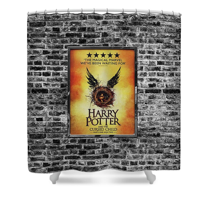 Harry Potter London Theatre Poster Shower Curtain by Mark Rogan