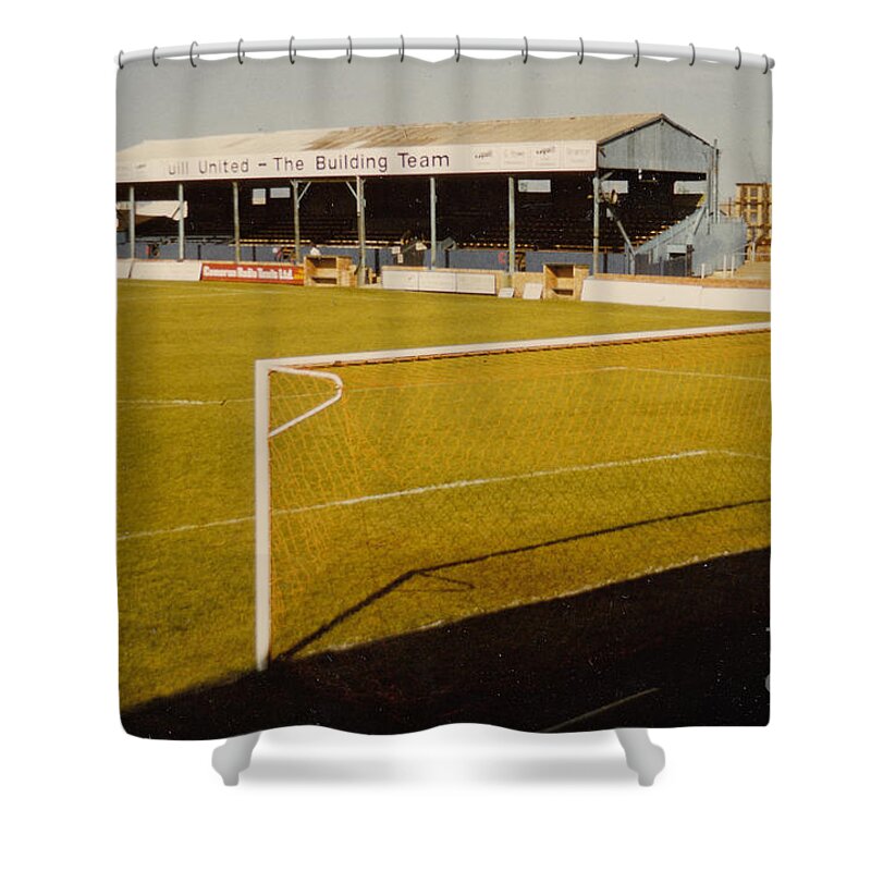  Shower Curtain featuring the photograph Hartlepool - Victoria Park -Clarence Road Stand 1 - 1980s by Legendary Football Grounds