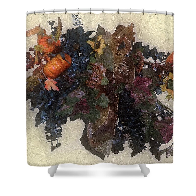 Autumn Shower Curtain featuring the painting Harvest Home by RC DeWinter
