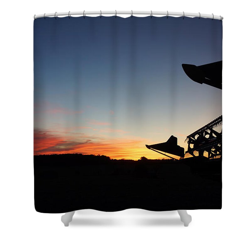 Harvest Shower Curtain featuring the photograph Harvest Sunset by Brooke Bowdren