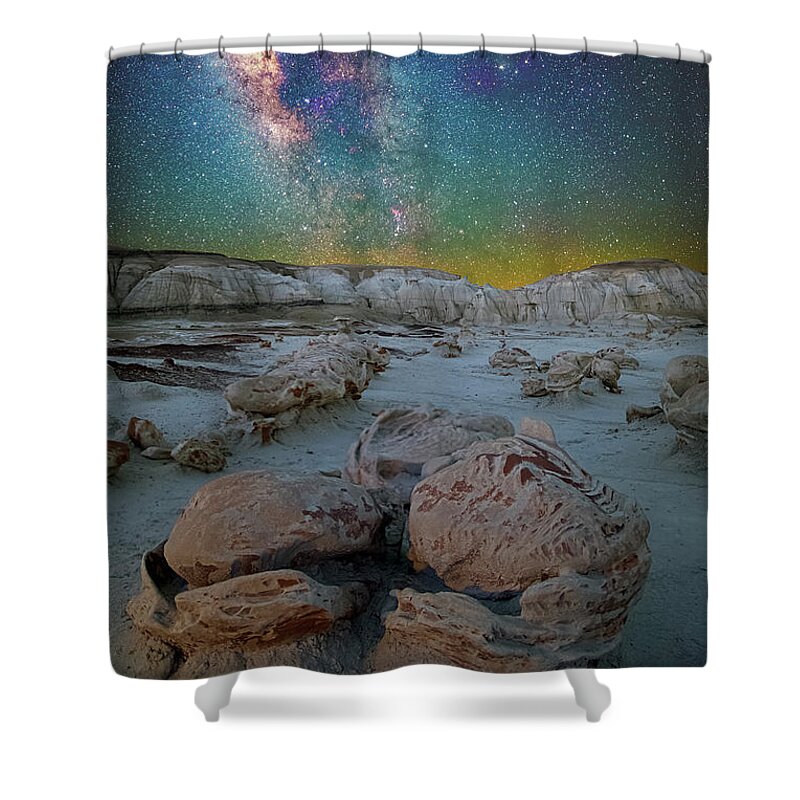 Astronomy Shower Curtain featuring the photograph Hatched by the Stars by Ralf Rohner