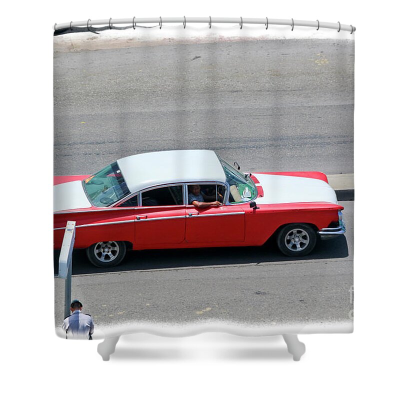 Havana Shower Curtain featuring the photograph Havana vintage 21 by Tom Griffithe