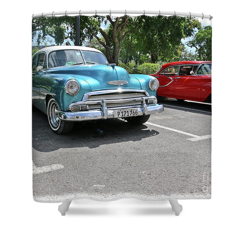 Havana Shower Curtain featuring the photograph Havana vintage 8 by Tom Griffithe