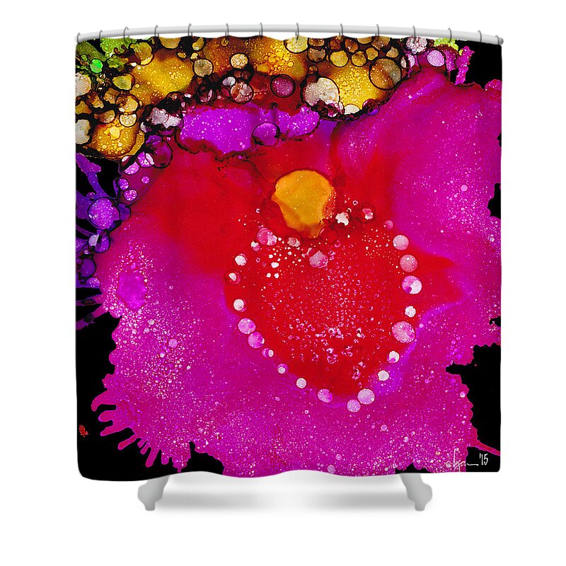 Tropical Shower Curtain featuring the painting Have A Heart by Angela Treat Lyon